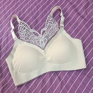 Elegant Cream Lace Bralette